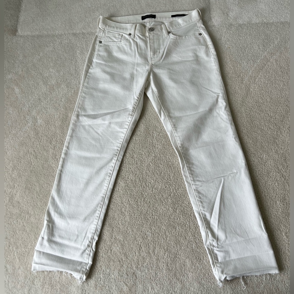 Banana Republic White Girlfriend Jeans